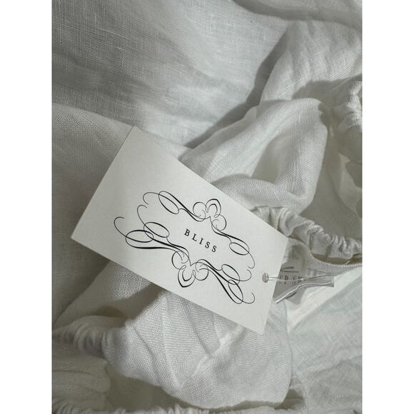 CP Shades Wendy Wide Leg Solid White Linen Pull on Pants Women's XL - Picture 4 of 12